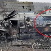 camion militar rusesc distrus de fortele ucrainene