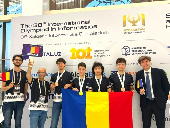 Elevii români de la Olimpiada Internațională de Informatică/FOTO: Ministerul Educației
