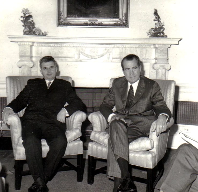 Ceaușescu și Nixon în 1970 la Casa Albă FOTO Fototeca online a comunismului românesc