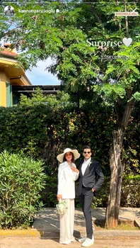 Kaan Urgancıoglu a purtat un costum negru la nuntă / Foto: Instagram