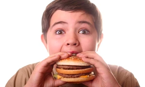 fast food copil obez sedentarism junkfood hamburger Shutterstock