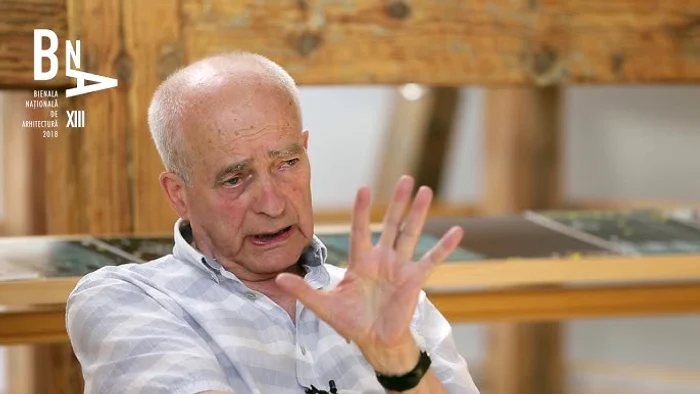 Arh. Vasile Mitrea, co-autor al unor cartiere clujene și al Centralei Telefonice. FOTO Captură video