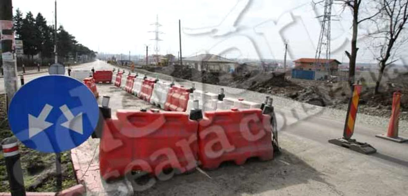 Varianta din Eforie Nord a fost blocată pentru lucrări de asfaltare