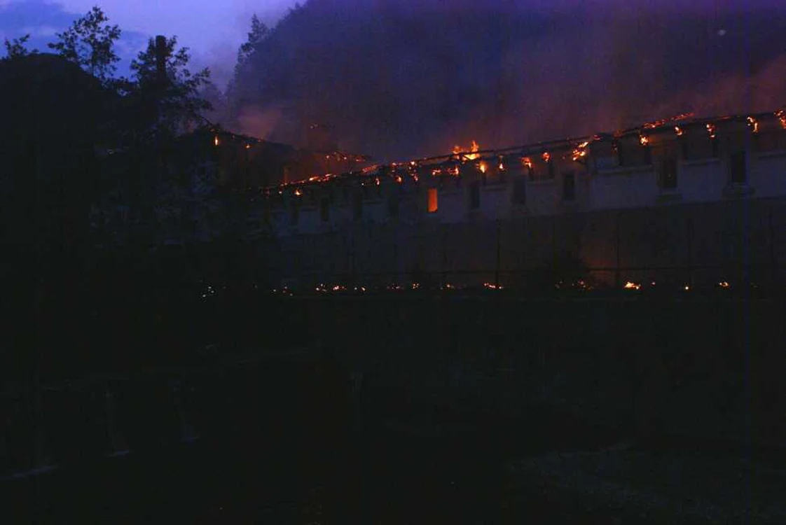 Pavilionul de Ape Minerale din Olăneşti a luat foc