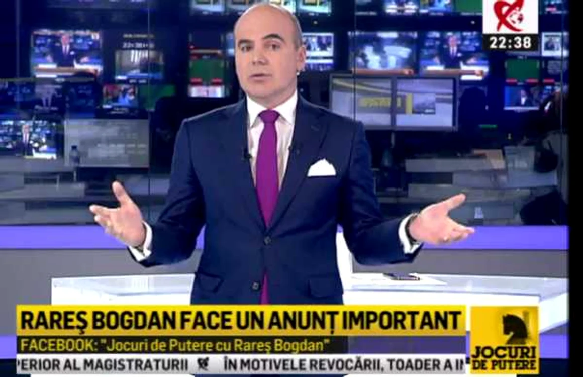 Rareş Bogdan a realizat emisiunea„Jocuri de Putere“, la Realitatea TV, timp de şapte ani