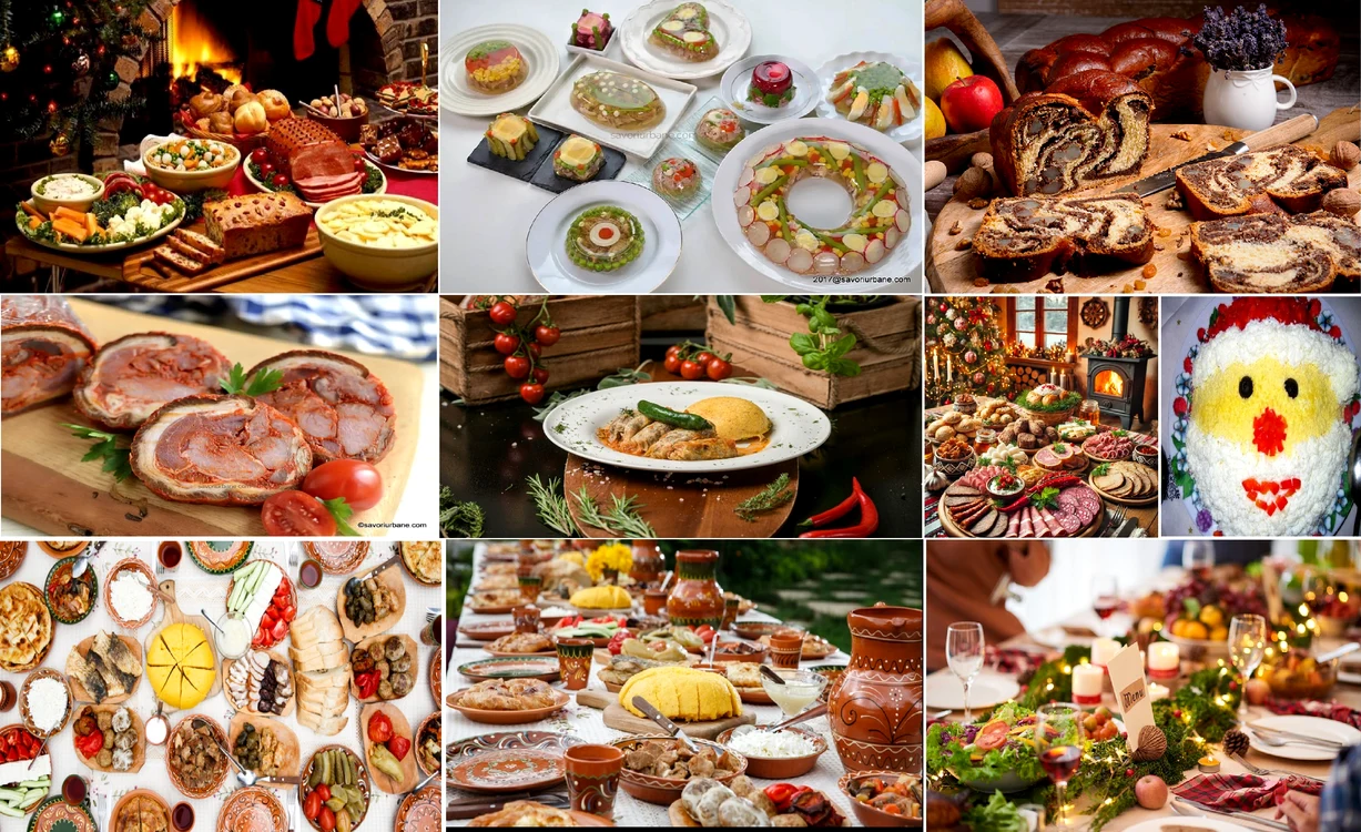 Mâncăruri festive de Crăciun și Anul Nou Colaj DMS