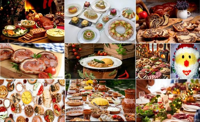 Mâncăruri festive de Crăciun și Anul Nou Colaj DMS