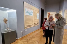 Coiful corintic descoperit în râul Siret poate fi admirat la Palatul Culturii din Iași (foto: Complexul Muzeal Național „Moldova")