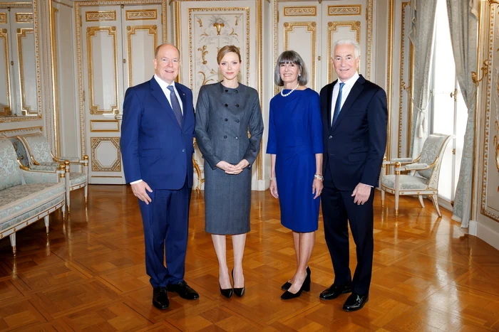 Prințul Albert și Prințesa Charlene, întrevedere la Monaco cu ambasadorul american, Foto Michaël Alesi jpg