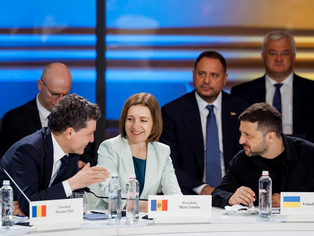 Nicușor Dan, Maia Sandu și Volodimir Zelenski. FOTO: presidency