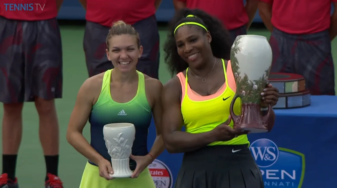 Simona Halep şi Serena Williams, după finala de ieri