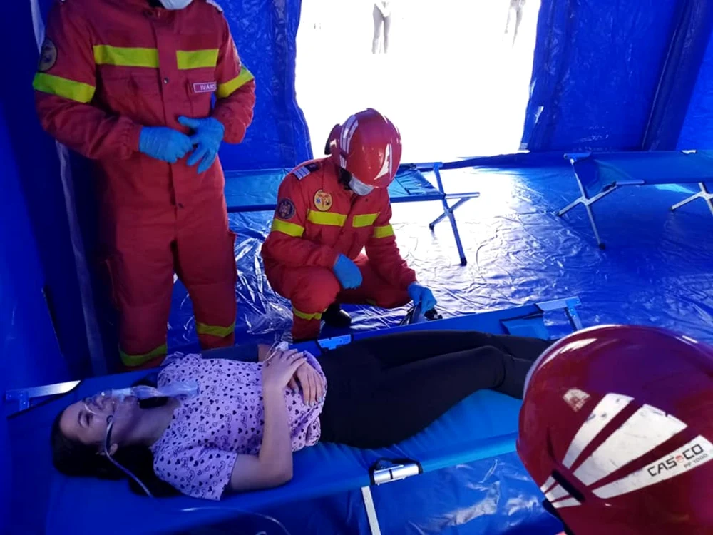 Exerciţiu pentru simulare unor situaţii de urgenţă la Olteniţa FOTO Facebook/ISU Călăraţi