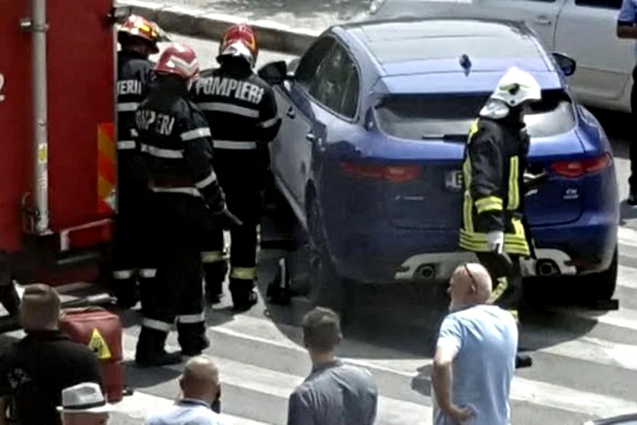 Milionarul clujean a spulberat un tânăr pe trecerea de pietoni din neatenţie. FOTO: captură video