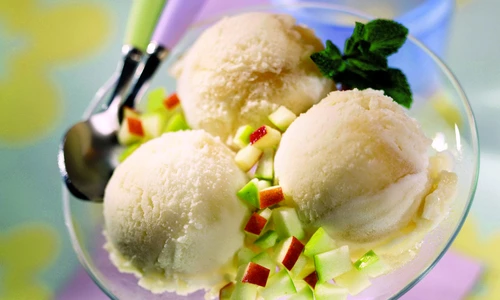 Scoops of two apple sorbet jpeg