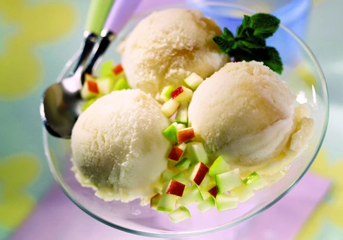 Scoops of two apple sorbet jpeg