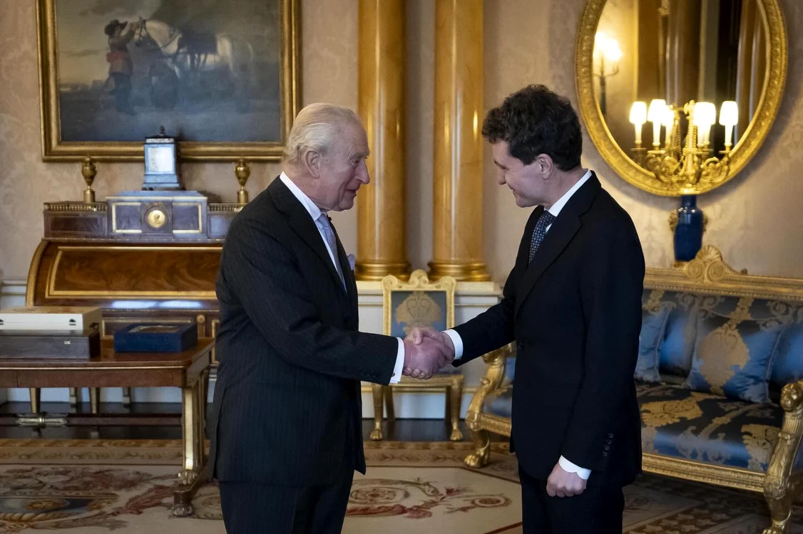 Președintele Dan a fost primit de Regele Charles. FOTO: presidency.ro