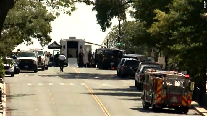 Alertă cu bombă la Capitoliul SUA, lângă Biblioteca Congresului din Washington D.C.Sursă foto: Twitter CNN