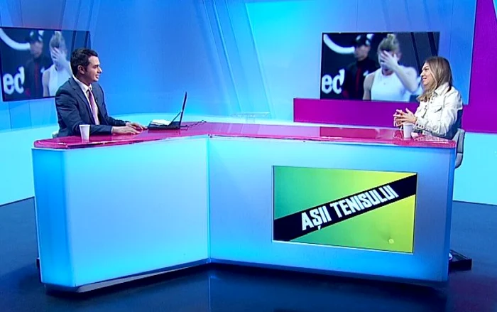 
    Simona Halep a fost pentru prima dată în studioul emisiunii Așii TenisuluiFOTO: Digi Sport  