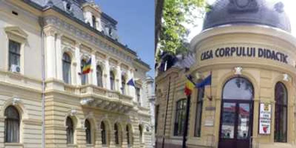 Clădirea care adăposteşte Camera de Comerţ şi  Industrie şi Liceul de Fete „Carmen Sylva“ (dreapta)