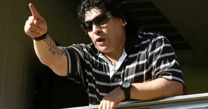 Maradona şi-a susţinut echipa de suflet din loja sa de pe "La Bombonera"