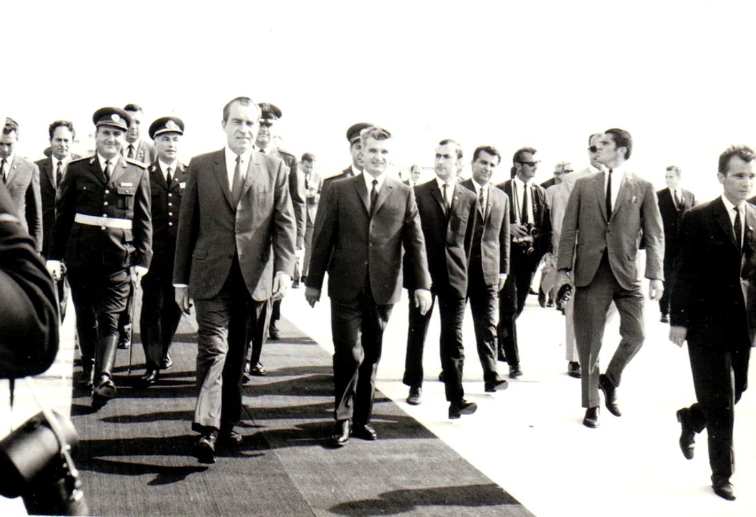 Richard Nixon în vizită în România FOTO: Historia