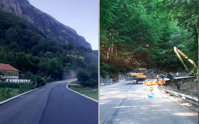 DN 67 D Valea Cernei - Băile Herculane, în șantier. Foto: DRDP Timișoara