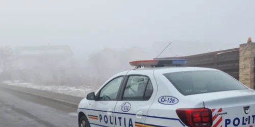 Ceață densă autospecială poliție FOTO: Facebook/MAI