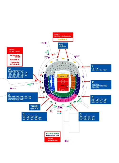 Harta Acces Arena Nationala DEPECHE MODE jpg