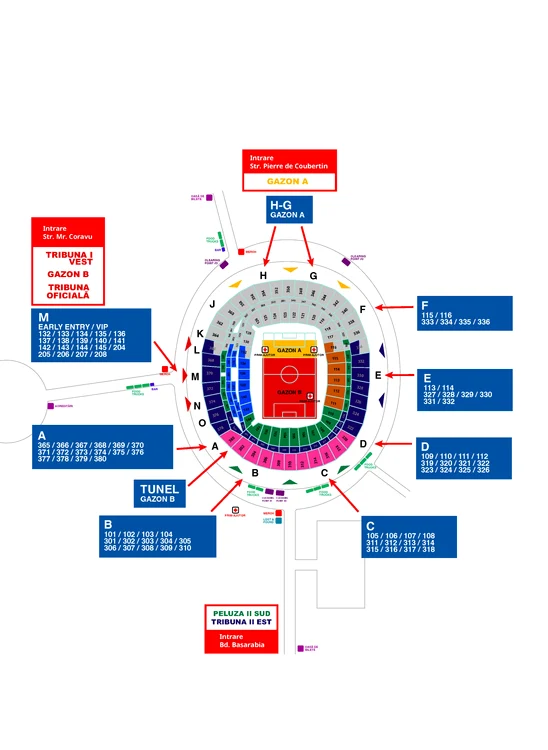 Harta Acces Arena Nationala DEPECHE MODE jpg