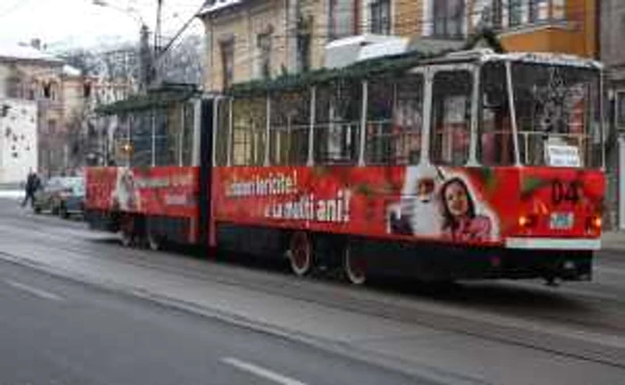 Tramvaiul lui Moş Crăciun din Cluj  FOTO Ziua de Cluj