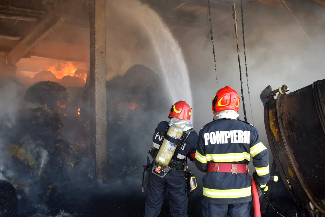 Incendiu devastator la ferma companiei Diana din Vâlcea Foto ISU Vâlcea jpg