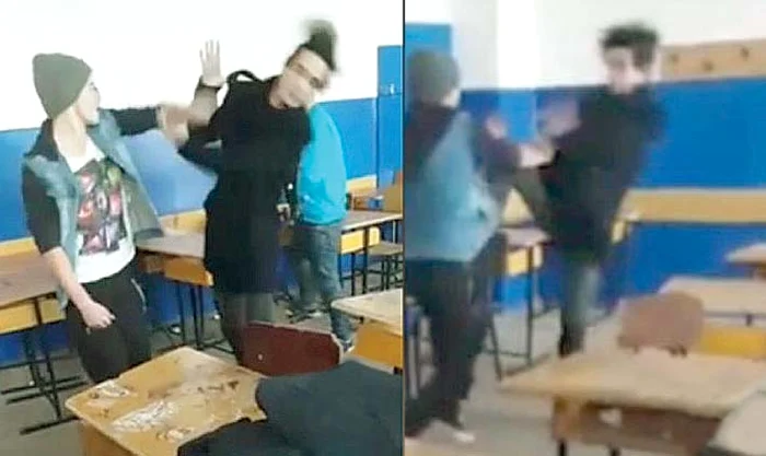 
    Unul dintre băieţi şi-a lovit  colegul cu capul în gurăFoto: Adevărul  