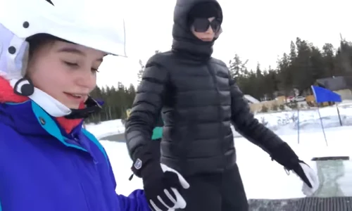 Irina Columbeanu si Monica Gabor la schi in America jpeg