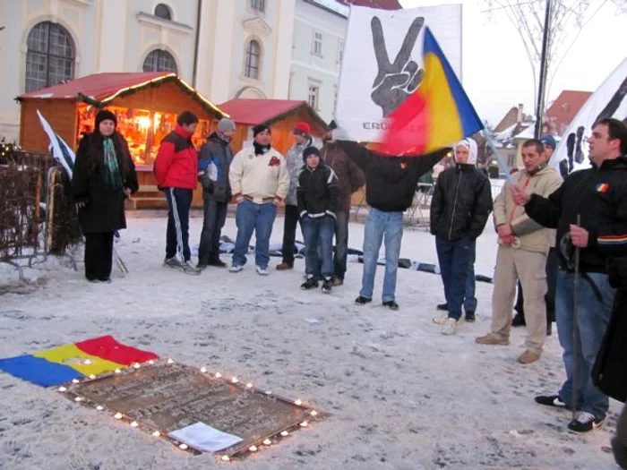 Marş în Sibiu în memoria eroilor de la Revoluţie