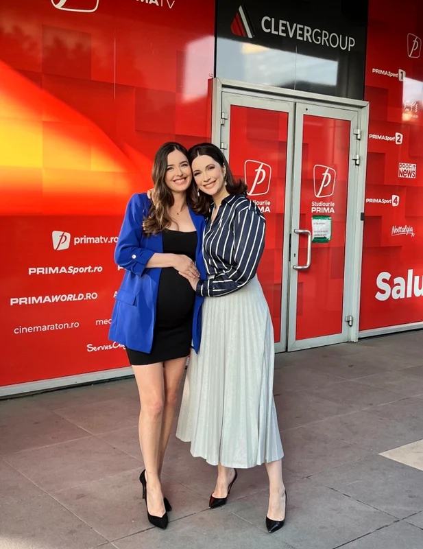 Graviduța Marina Nițoiu și-a luat la revedere de la Andreea Berecleanu foto: arhiva personală 