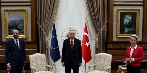Erdogan primindu-i pe Michel si Leyen la Ankara FOTO EPA-EFE