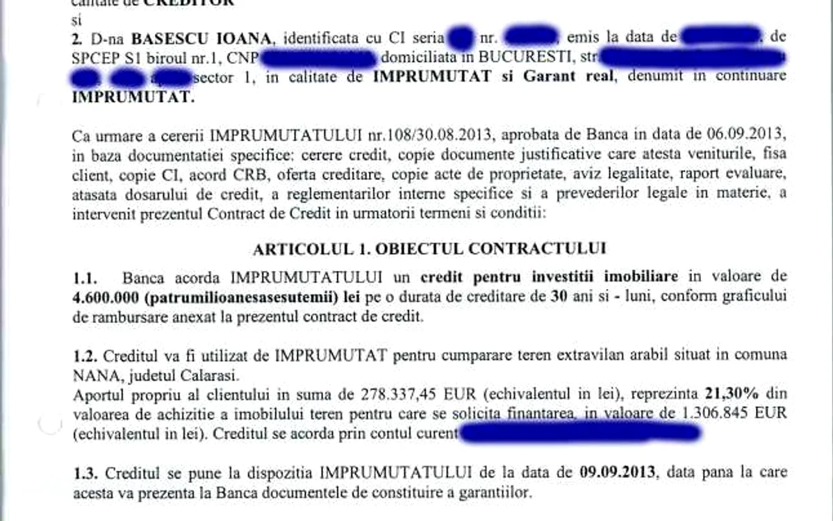 contract basescu 1