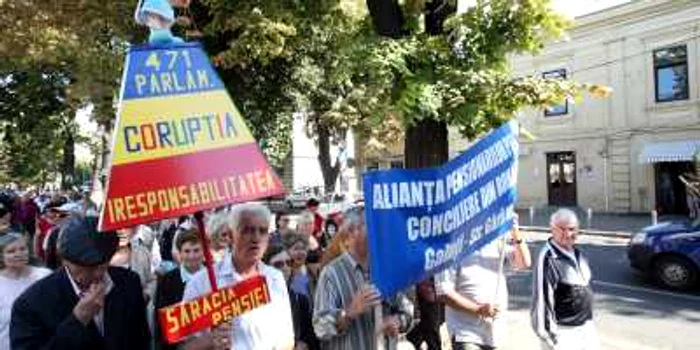 Protest al pensionarilor FOTO Arhiva Adevărul