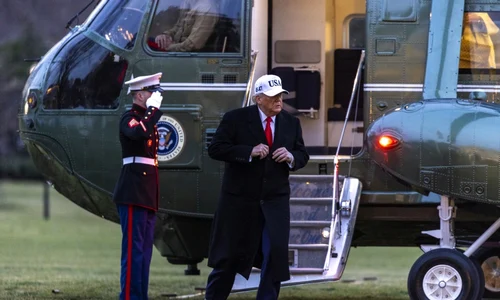 Trump se întoarce la Casa Albă din Detroit FOTO EPA EFE jpg