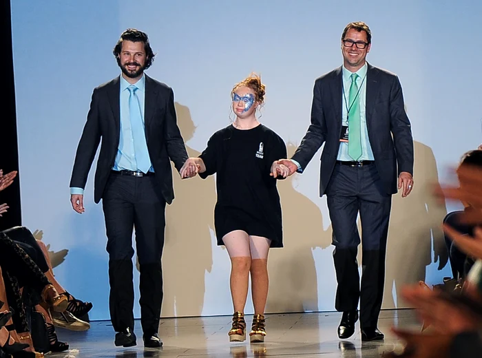 Madeline este al doilea model cu Sindromul Down care participă la Săptămâna Modei de la New YorkFoto: Getty