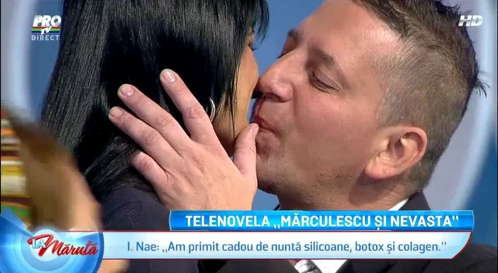 Sărutul dintre Ella şi Costin Mărculescu