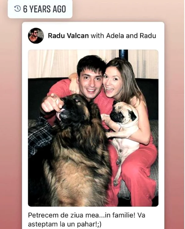 Adela Popescu și Radu Vâlcan, în urmă cu 6 ani, de ziua prezentatorului TV