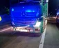 TIR-ul implicat într-un accident cu patru victime pe şoseaua de centură din Râmnicu Vâlcea - DN7 Foto ISU Vâlcea