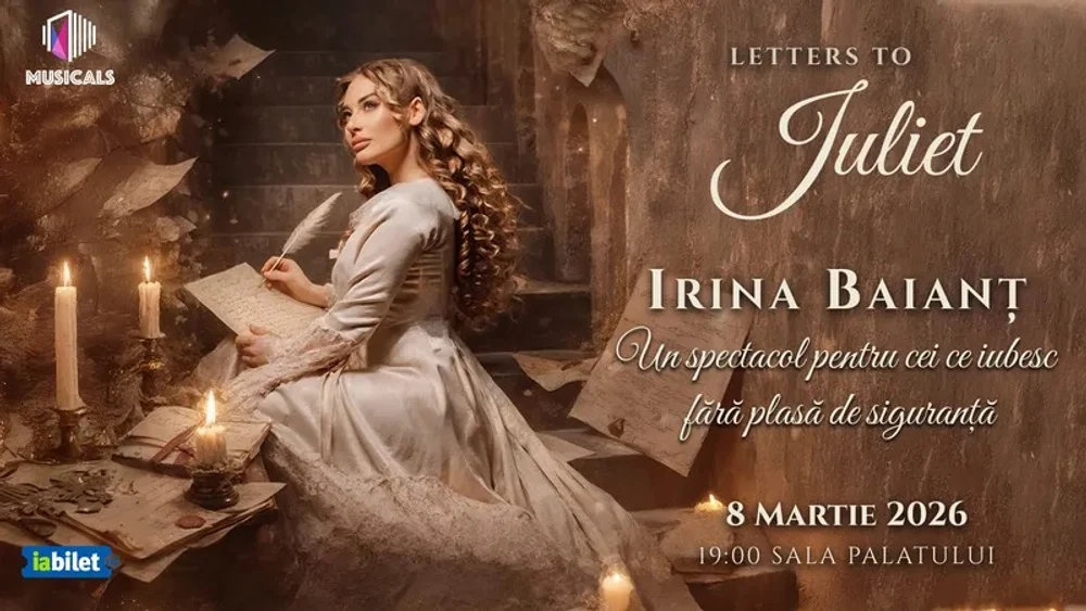 Tu ce faci de 8 martie? Soprana Irina Baianț te invita la "Letters to Juliet", la Sala Palatului