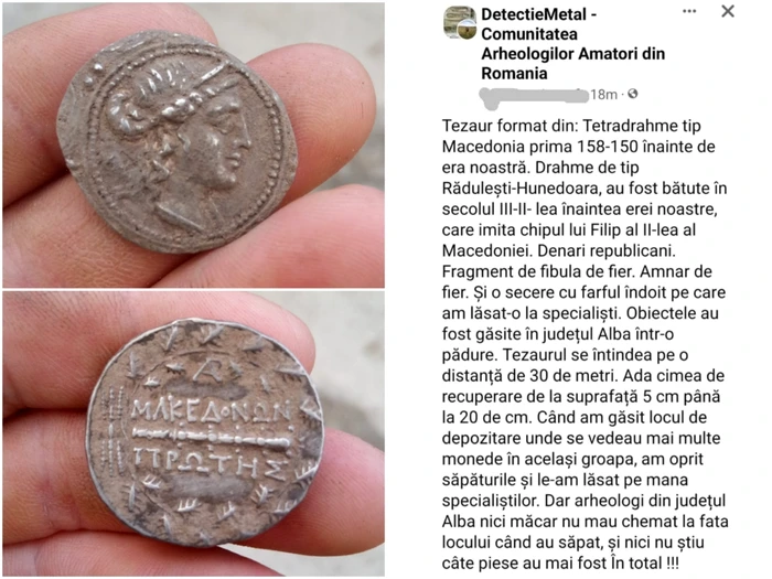 Afirmațiile publice ale detectoristului FOTO Facebook