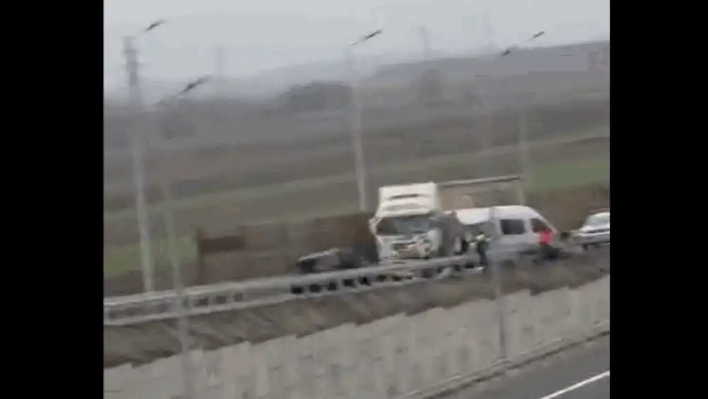 Primul accident pe Autostrada 7, între Focșani și Adjud, la o oră după inaugurarea tronsonului