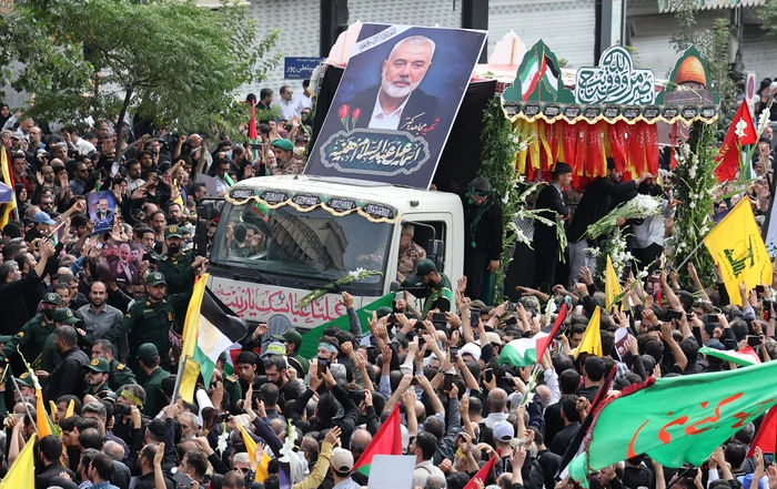 Procesiune funerară pentru liderul politic al Hamas Ismail Haniyeh la Teheran FOTO EPA-EFE