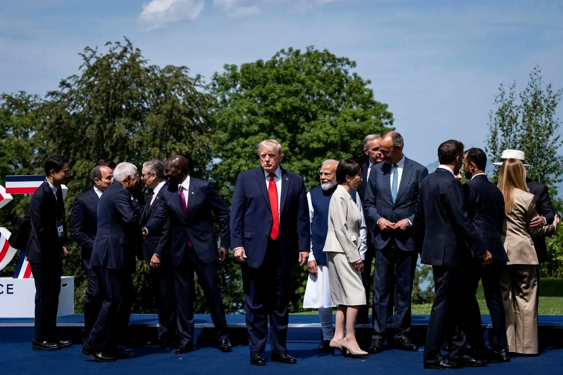Donald Trump la summit-ul G 7 din Franța/FOTO:X