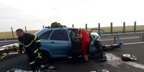 Accident pe A2 FOTO ISU Dobrogea