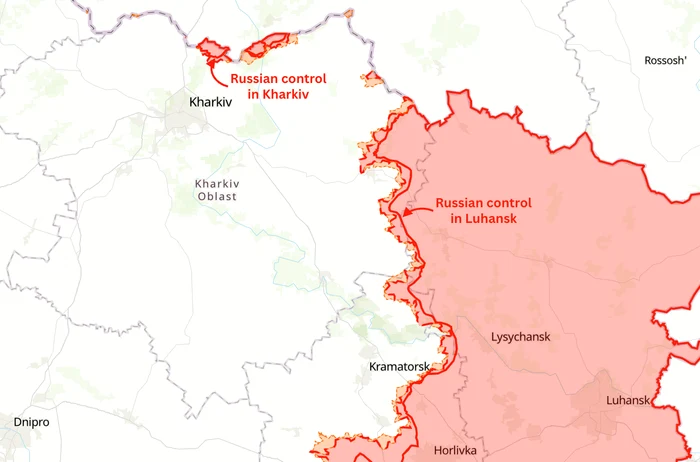 Moscova insistă asupra capturării complete a regiunilor Donețk și Lugansk FOTO: Newsweek